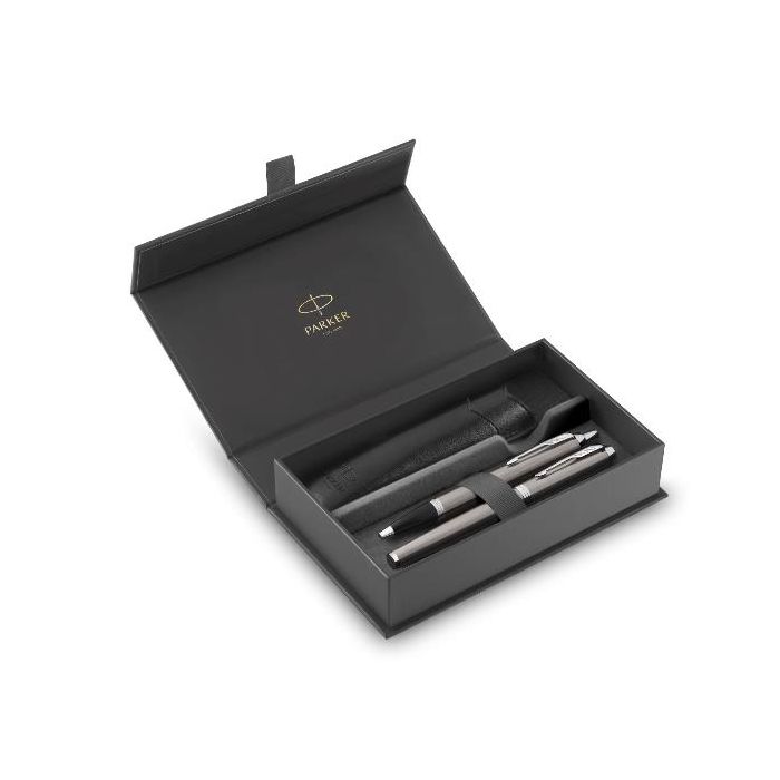 Gift Set IM Stainless Steel Edition CT - sfera + stilografica - punta media - acciaio - Parker main product photo