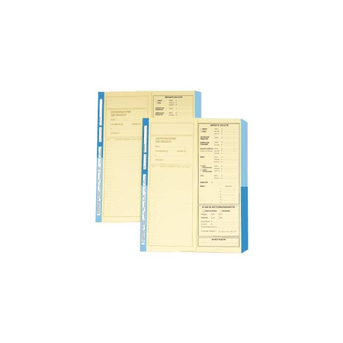 Cartelline a 2 lembi 4Pro A4 in carta di cellulosa 225 g/m² dorso 2 cm blu conf. da 50 pezzi - 4175 01 main product photo