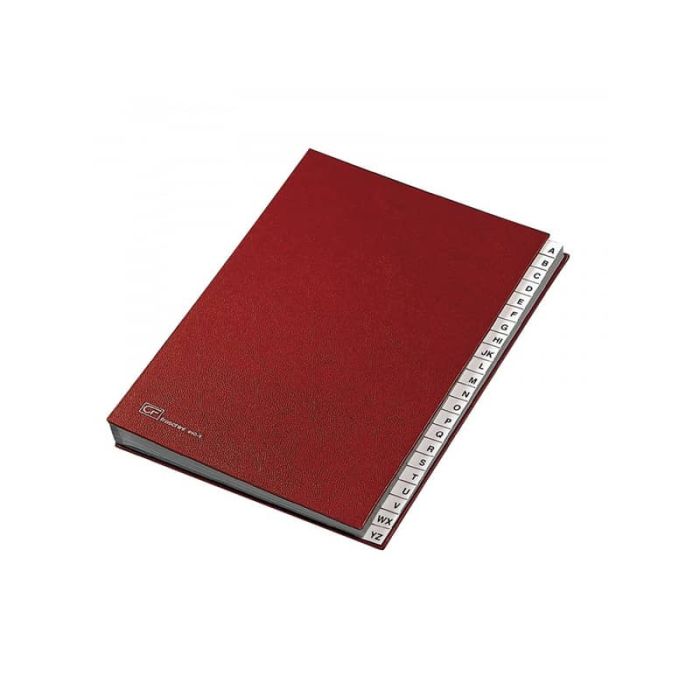 Classificatore alfabetico FRASCHINI 24x34 cm in cartoncino con 22 scomparti blu - 640-E-DB main product photo