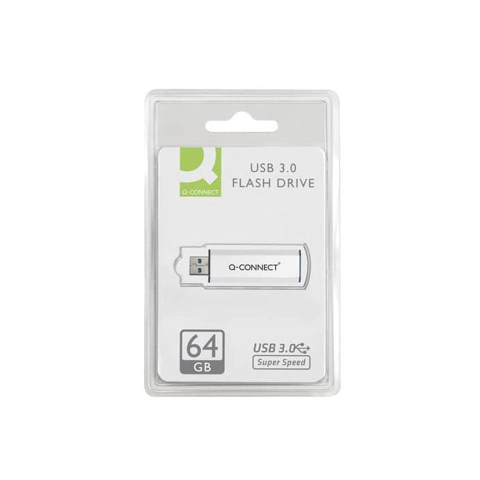 Chiavetta USB 3.0 Q-Connect Flash drive argento/nero - 64 GB - KF16371 main product photo