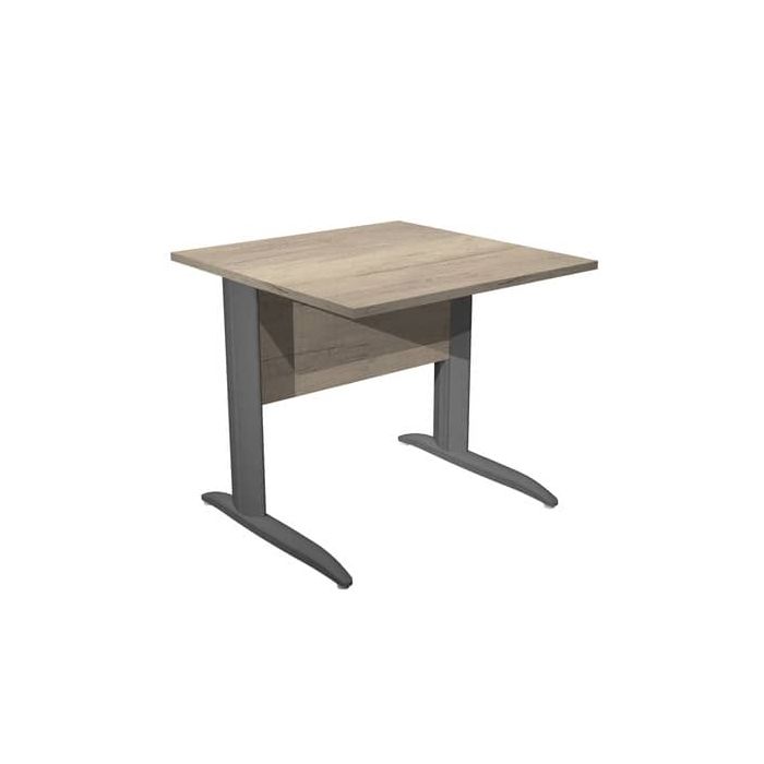 Scrivania piano rovere canadese gamba a L in metallo antracite Presto 80x80xH.72 cm - 001K2/J/AF main product photo