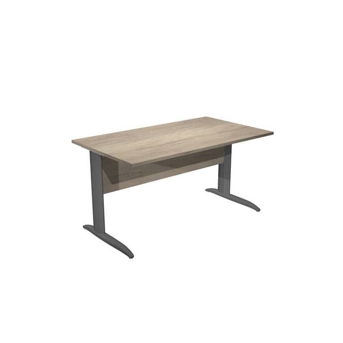 Scrivania piano rovere canadese gamba a L in metallo antracite Presto 140x80xH.72 cm - 002K2/J/AF main product photo