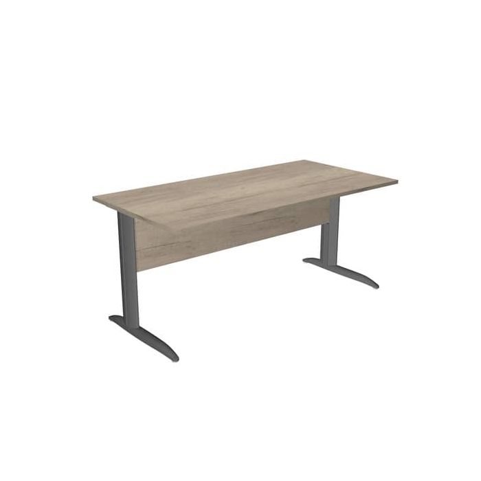 Scrivania piano rovere canadese gamba a L in metallo antracite Presto 160x80xH.72 cm - 003K2/J/AF main product photo