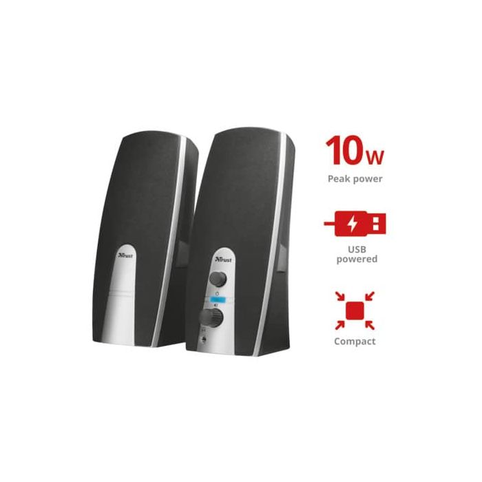 Set altoparlanti stereo USB TRUST MiLa 2.0 nero 16697 main product photo