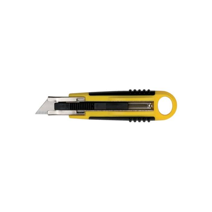 Cutter con lama 6 cm a scatto Q-Connect in blister - giallo/nero KF15432 main product photo