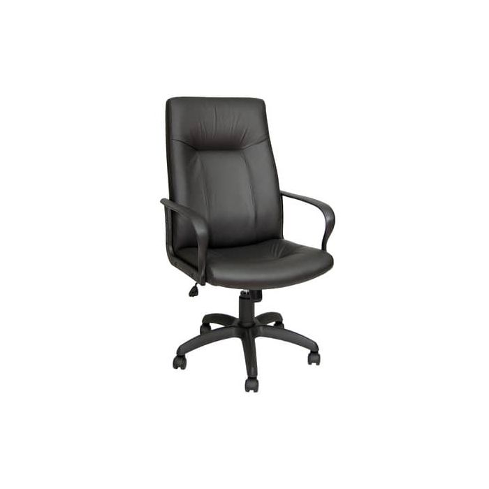 Poltrona direzionale girevole Unisit Eridanus ERP Eco Smart schienale alto - rivestimento pelle nero - ERP/PN main product photo