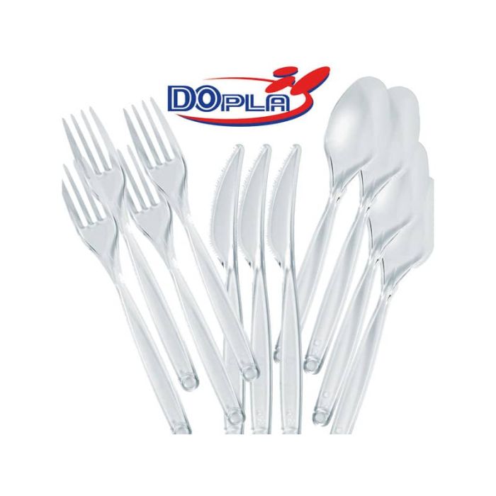 Coltelli magnum Compact trasparenti in polistirene conf. 50 pz Dopla Reusable 180 mm - 3438 main product photo