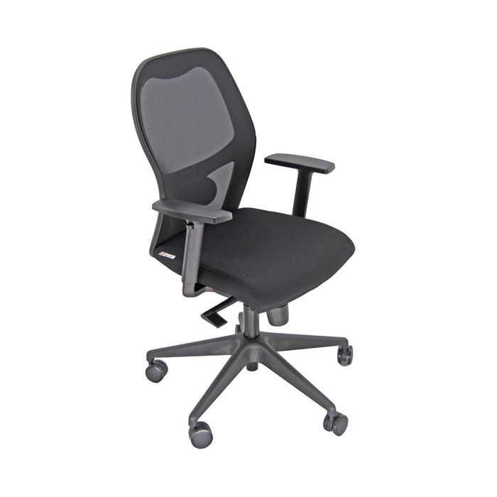 Unisit POLTRONA SEMIDIREZIONALE Hubble Pro Memory nero/nero c/bracc. main product photo