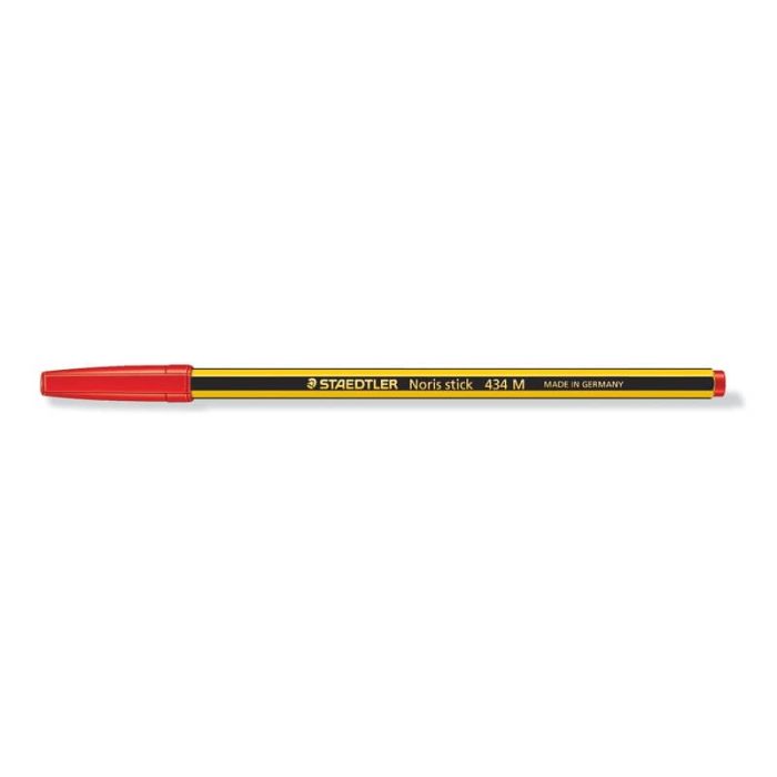 Penna a sfera Staedtler Noris Stick M 1 mm - tratto 0,35 mm rosso conf. da 20 - 434 02 main product photo