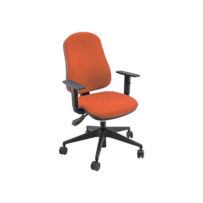 Sedia operativa girevole Unisit Simple SISY Eco Smart - rivestimento Eco rosso - con braccioli - SISY/BR/ER main product photo