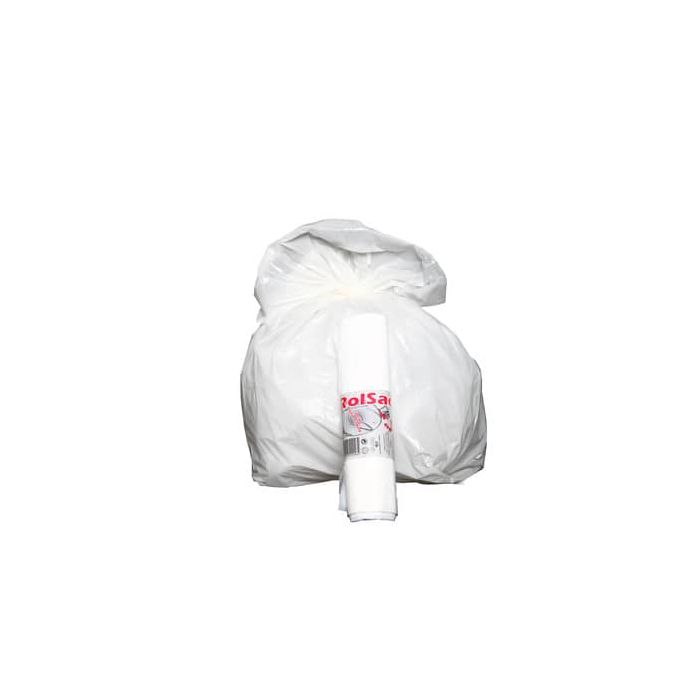 Sacchi immondizia ROLSAC in polietilene rigenerato BIANCO 20 L rotolo da 30 pz. - 10245 main product photo