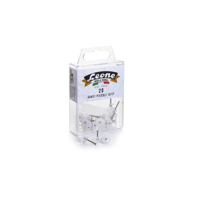 Ganci Blitz Leonecolor con spilli a punta molata 12/16 mm bianco scatola da 20 pz. - APGB main product photo