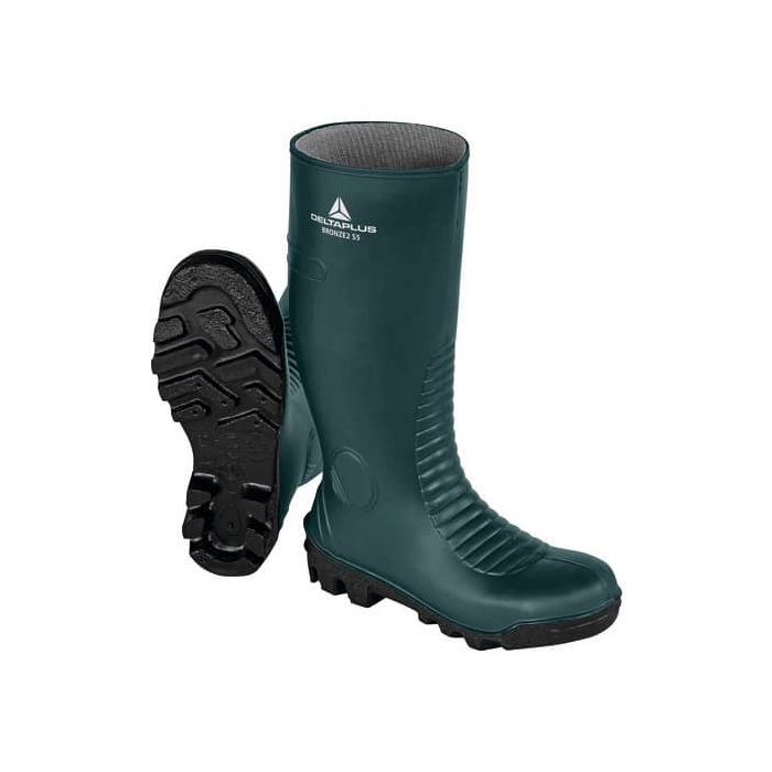 Stivali di sicurezza in PVC BRONZE2 S5 verde-nero Delta Plus misura 40 - BRON2S5VE40 main product photo