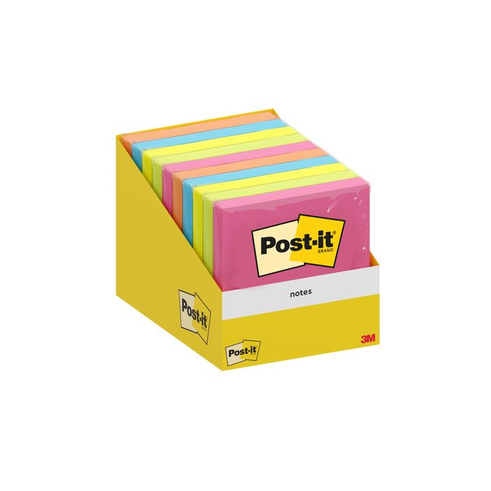 Foglietti riposizionabili Post-it conf. 10 blocchetti da 100 ff colori assortiti 76x76 mm - 6820-COL-W10 main product photo