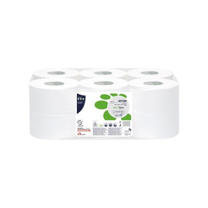 Carta igienica Papernet mini jumbo conf. 12 rotoli - 2 veli 407568 main product photo