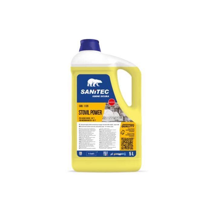 Detergente lavastoviglie liquido alcalino concentrato Stovil Power Sanitec 5 L / 6 Kg - 1120 main product photo