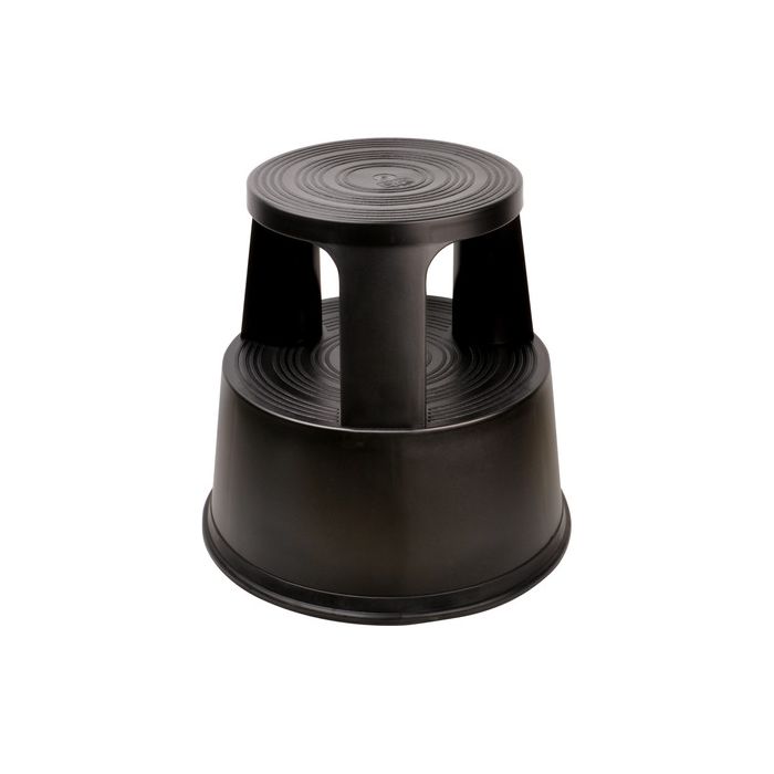Sgabello con ruote rientranti in polipropilene Methodo 290/445x418/426 cm nero - M561001 main product photo