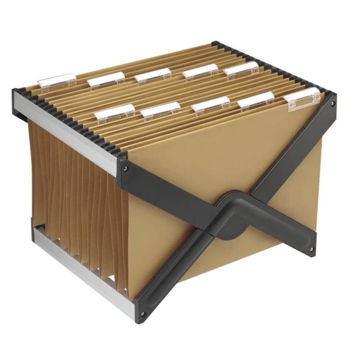Supporto per cartelle sospese LUXOR 39 cm forma a X avana 10 cartelle - LUXOR 4 AV 10 P1 main product photo