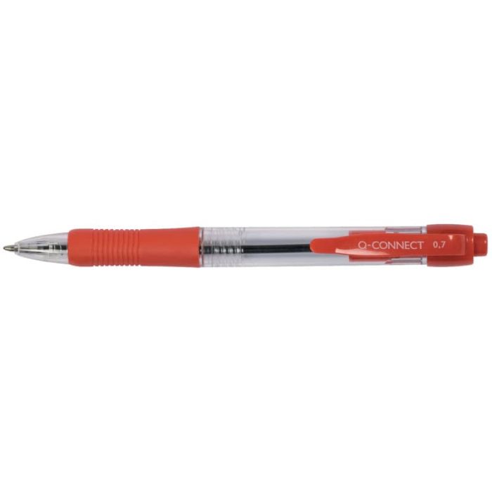 Penna a sfera a pulsante Q-Connect punta M rosso conf. da 10 - KF00269 main product photo