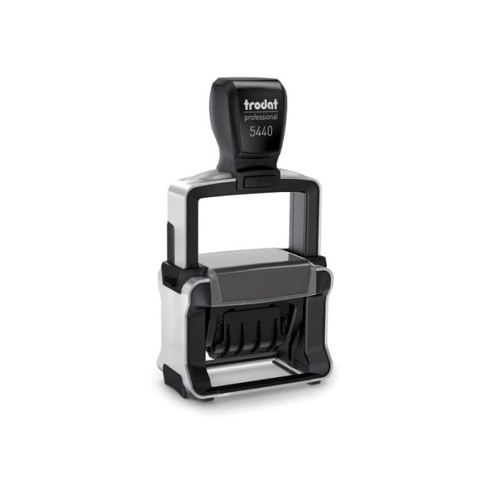 Datario autoinchiostrante con testo personalizzabile TRODAT Professional 5440 in acciaio 49x28 mm nero - 120502 main product photo