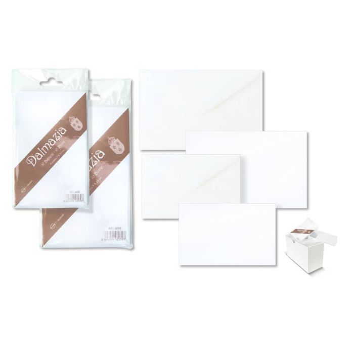 Biglietti con busta Ellebi - Sadoch Dalmazia formato 4 7,5x11 cm bianco Conf. 10 pezzi - 8034 main product photo