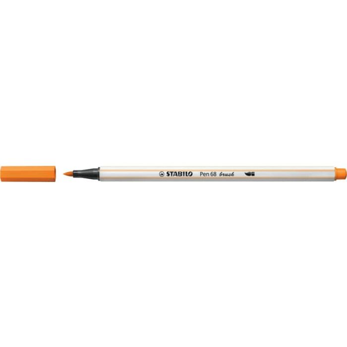 Pennarello Stabilo Pen 68 brush - punta a pennello - M 1 mm arancio 568/54 main product photo