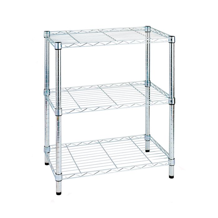 SERENA GROUP LIBRERIA 3 RIPIANI IN ACCIAIO CROMATO 36x60cm - H75cm ARCHIMEDE LIGHT main product photo