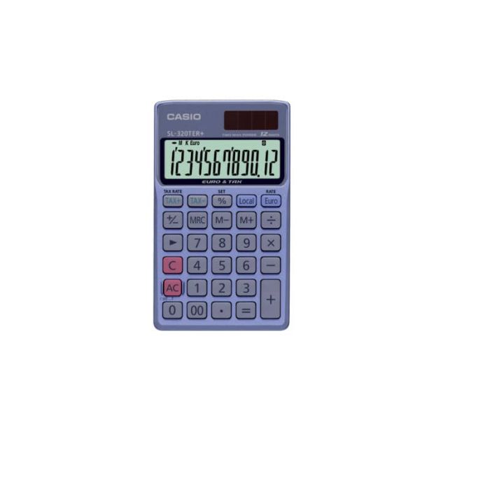 Calcolatrice scientifica CASIO tascabile 12 cifre - solare e batteria Blu Scuro - SL-320TER+ main product photo
