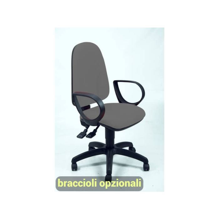 Sedia operativa girevole Unisit Team TMSY Eco smart - schiuma sagomata - rivestimento fili di luce grigio TMSY/F14 main product photo