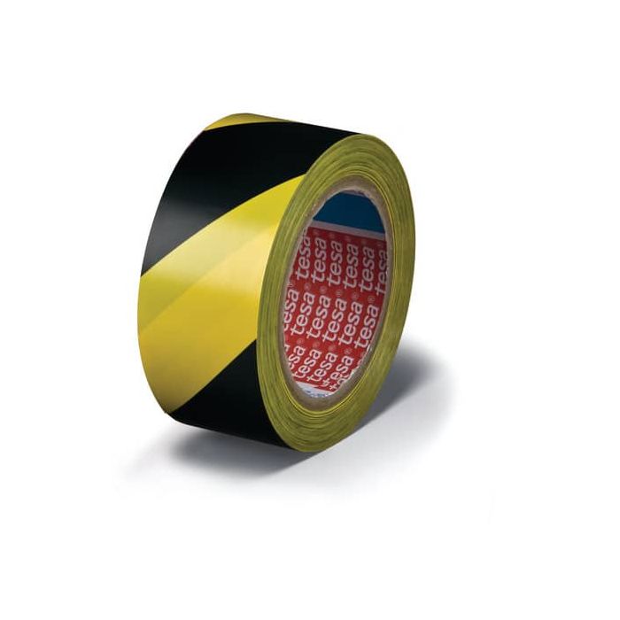 Nastro per segnalazioni in PVC tesa Tesaflex 60760 rivestito gomma resina 50mmX33m giallo-nero - 60760-00087-15 main product photo