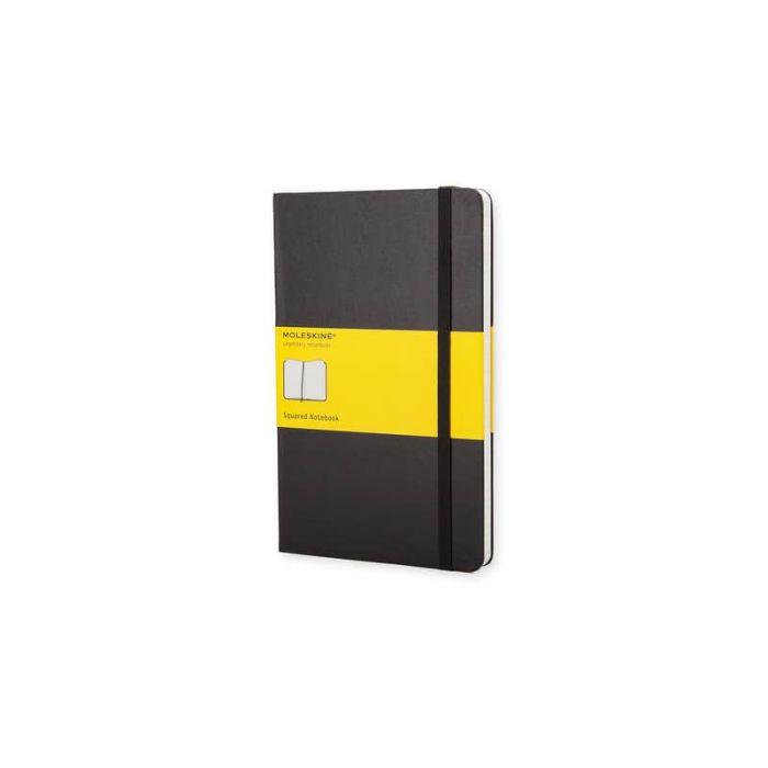 Taccuino a quadretti large 13x21 cm copertina rigida Moleskine nero QP061 main product photo
