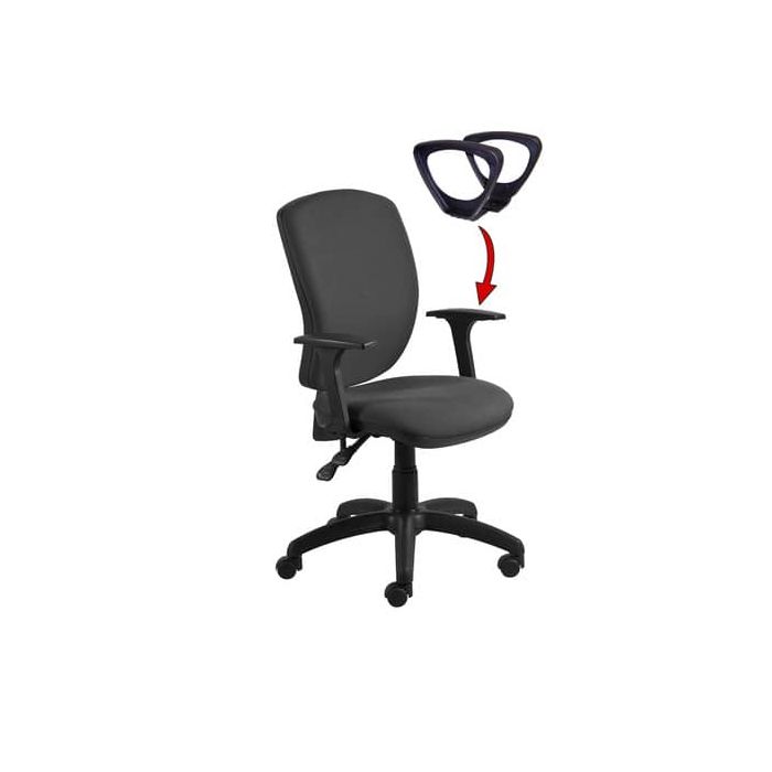 Seduta operativa Mirage Back-system in tessuto ignifugo Seditaly con braccioli regolabili nero - MRG0C3Q0GB833 main product photo