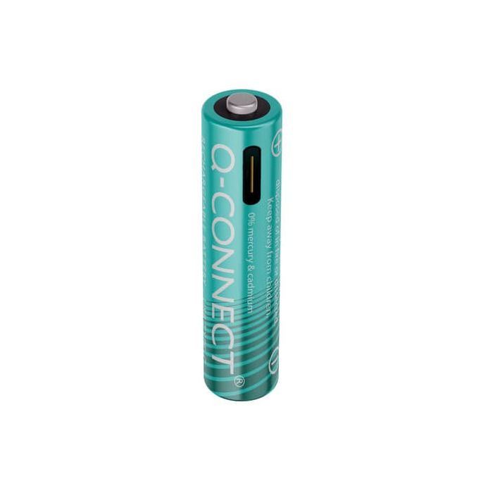 Batterie ricaricabili Q-Connect AAA con cavo USB-C - conf. 4 pz 750 mAh - 1,5V KF14130 main product photo