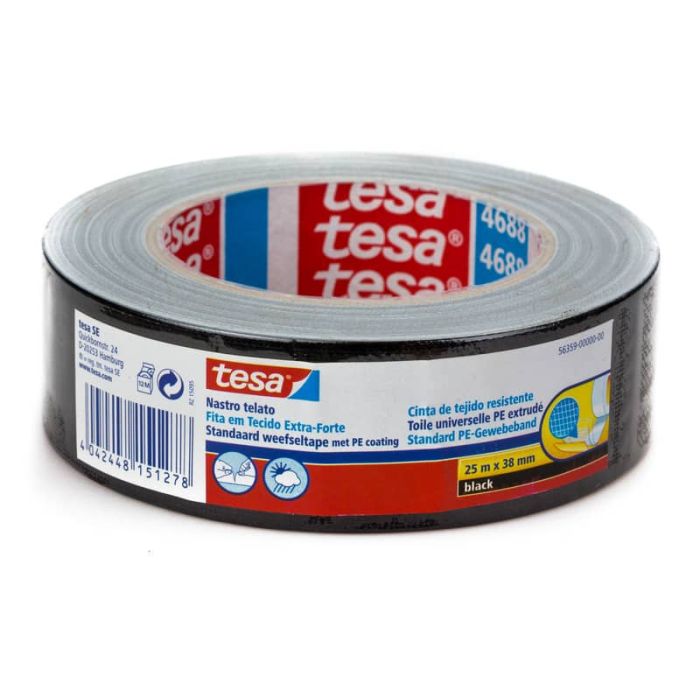 Nastro adesivo tesa TELATO 4688 38 mm x 25 m nero 56359-00000-00 main product photo
