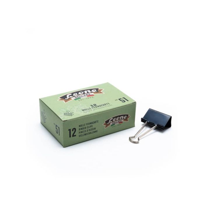 Molle fermacarte nere Leone Dell'Era 51 mm - scatola di cartone da 12 pezzi - MF51 main product photo