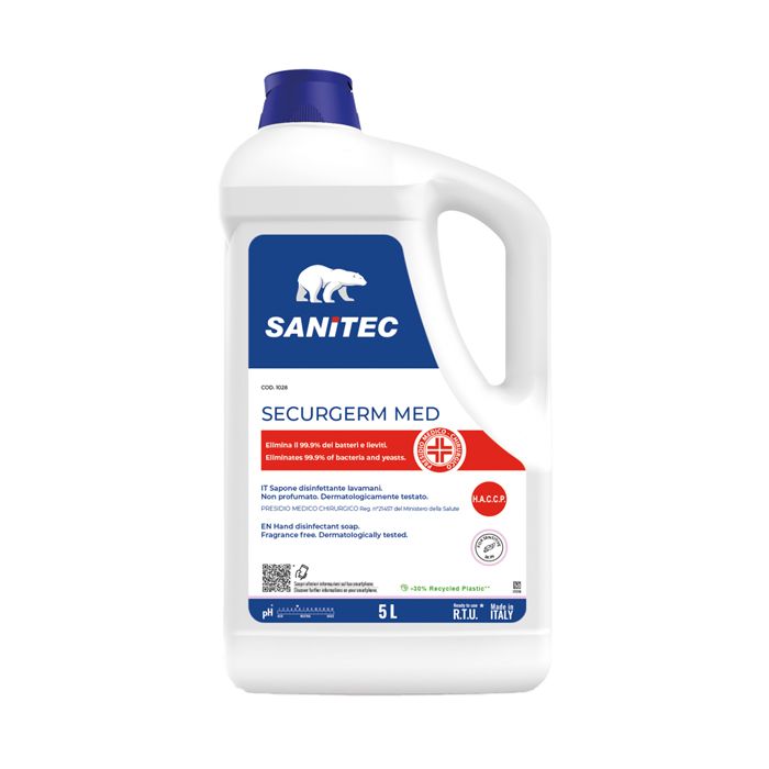 Sapone disinfettante lavamani Sanitec Securgerm Med PMC/H.A.C.C.P. Sanitec 5 L 1028 main product photo