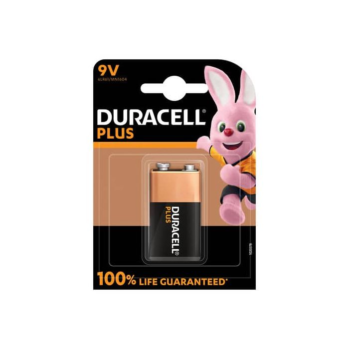 Batterie alcaline Duracell Plus100 Transistor 9V - MN1604 mAh - blister da 1 - DU0503 main product photo
