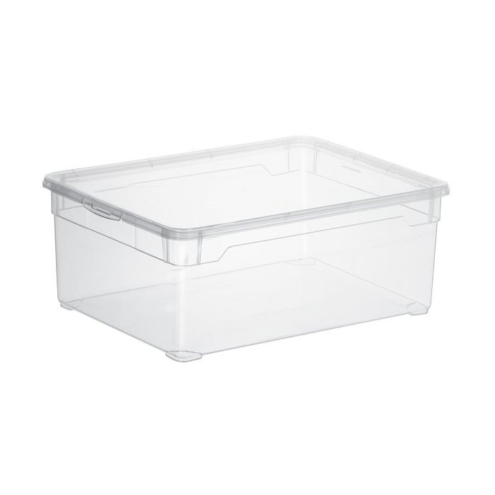 Contenitore Rotho portaoggetti Clear Box impilabile 19x16x9 cm. trasparente F707800 main product photo