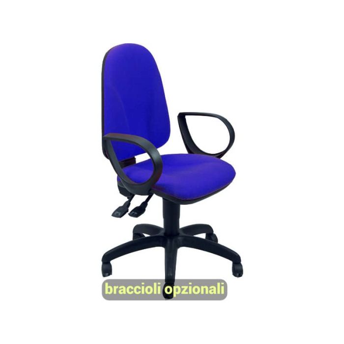 Sedia operativa girevole Unisit Team TMSY Eco smart - schiuma sagomata - rivestimento ignifugo blu - TMSY/IB main product photo
