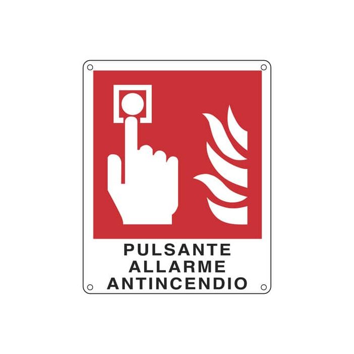 Cartello antincendio 12x14,5 cm Cartelli Segnalatori ''Pulsante allarme antincendio'' - E20174K main product photo