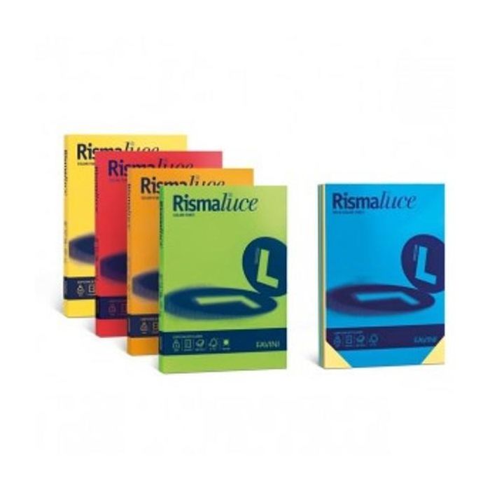 Carta colorata Favini Rismaluce colori forti 90 g/m A4 - risma da 100 ff azzurro - A69G144 main product photo