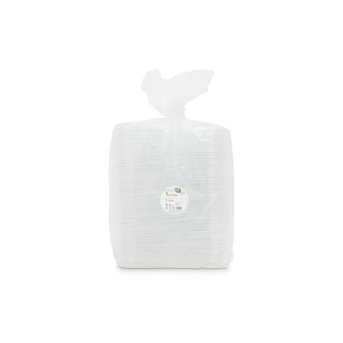 Coperchi in PET ecoCanny Take Away per vaschette bianco 145x198x8 mm conf. 100 pz - ECOCOP23PET main product photo
