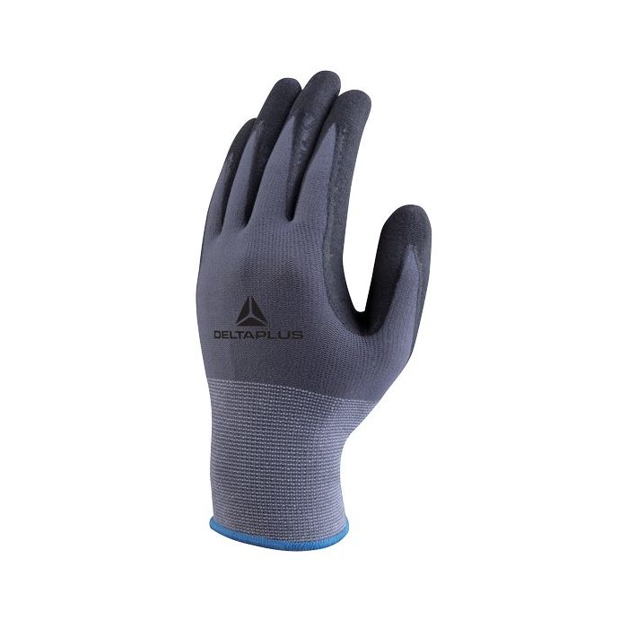 Guanto da lavoro Delta Plus Tricot Poliammide Spandez-Palmo Nitrile/Pu+Spuntoni taglia 9 - VE727NO09 main product photo