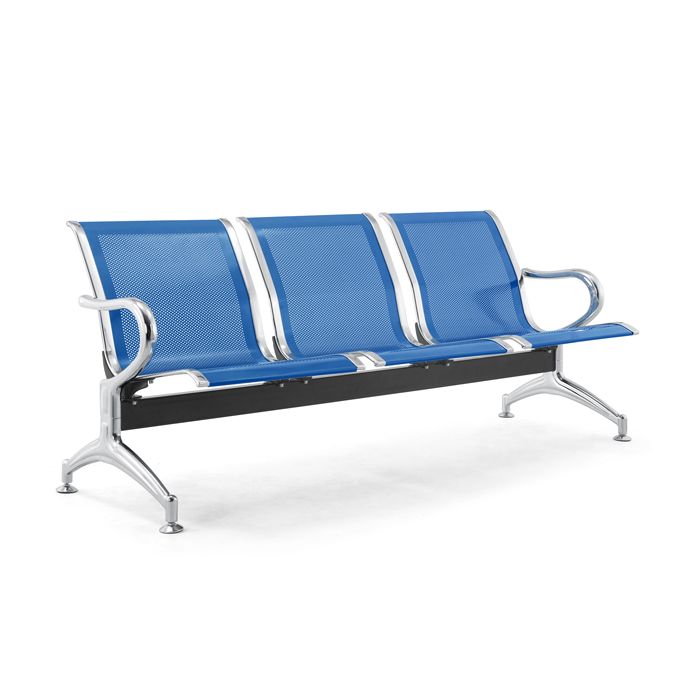 Panca attesa - 3 posti - in acciaio - blu - Serena Group main product photo