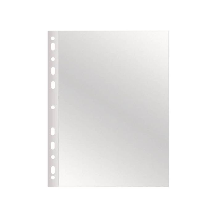 Buste a perforazione universale Q-Connect 22x30 cm alto spessore finitura goffrata conf. 50 pz - KF11190 main product photo