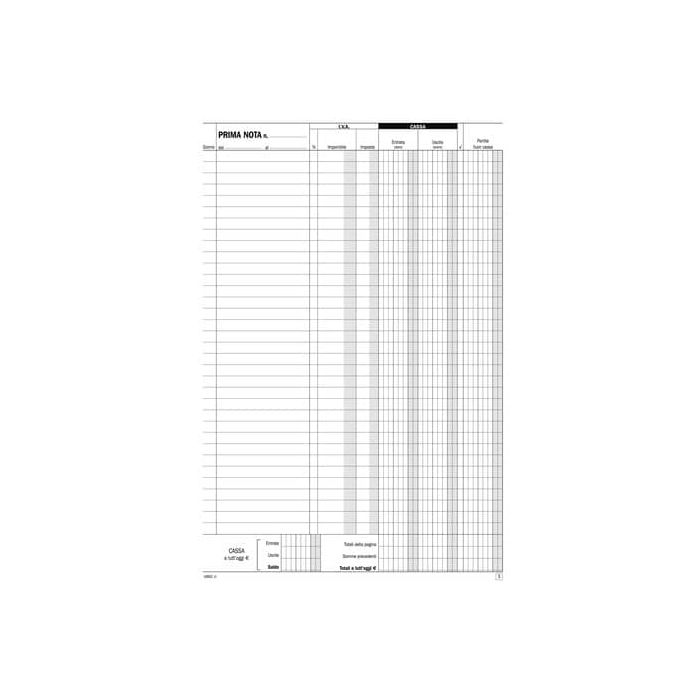 Blocco prima nota cassa IVA flex 29,7x21,5 cm -50x2 copie autoricalcanti 1680C0000 main product photo