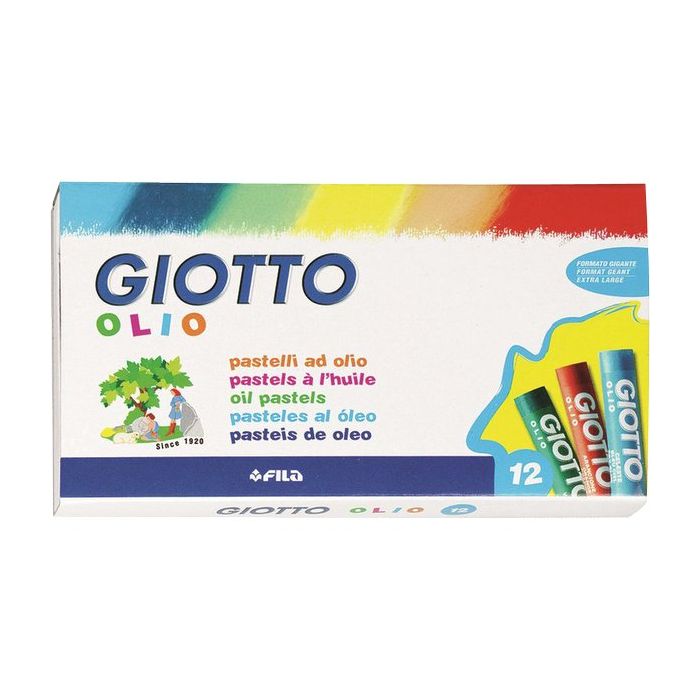 Pastelli ad olio Giotto Maxi in conf. da 12 colori assortiti F293400 main product photo