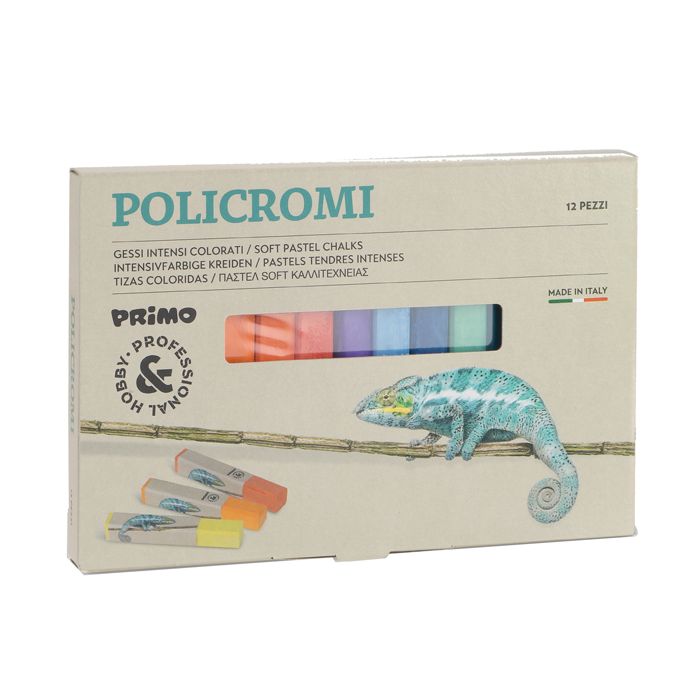 Gessi policromi per artisti Primo in conf. da 12 colori assortiti - 020GC12I main product photo