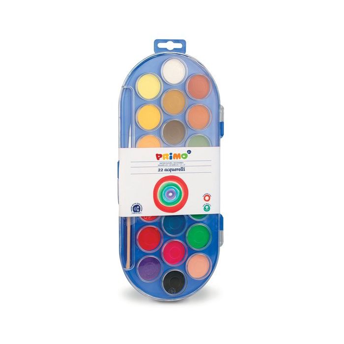 Acquerelli Primo diam. 30 mm in conf. da 22 colori assortiti - 114A22SG main product photo