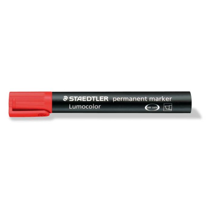 Marcatore punta a scalpello Staedtler Lumocolor permanent marker 350 2-5 mm rosso - 350-2 main product photo